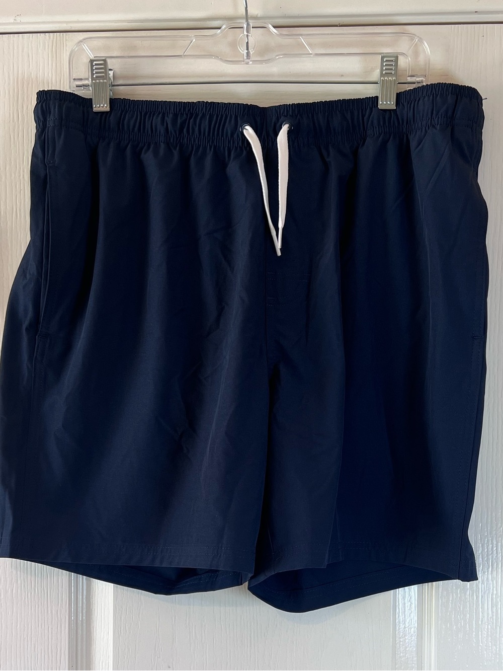 Navy Drawstring Swim Shorts large Navy Blue